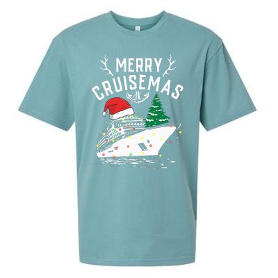 Merry Cruisemas Cruise Ship Family Christmas Funny Sueded Cloud Jersey T-Shirt