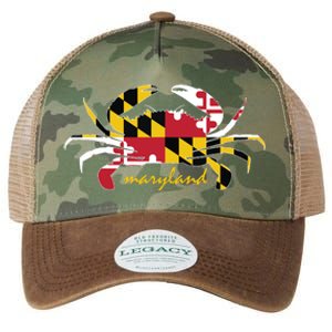 Maryland Crab Cute State Pride Flag Legacy Tie Dye Trucker Hat