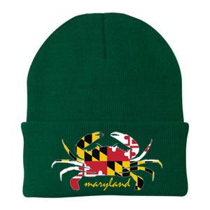 Maryland Crab Cute State Pride Flag Knit Cap Winter Beanie