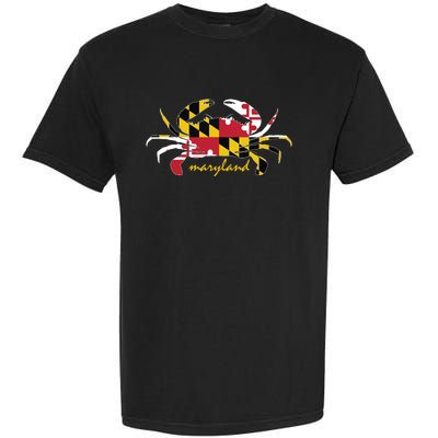 Maryland Crab Cute State Pride Flag Garment-Dyed Heavyweight T-Shirt