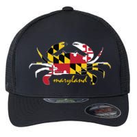 Maryland Crab Cute State Pride Flag Flexfit Unipanel Trucker Cap