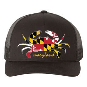 Maryland Crab Cute State Pride Flag Yupoong Adult 5-Panel Trucker Hat