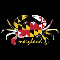 Maryland Crab Cute State Pride Flag Long Sleeve Shirt