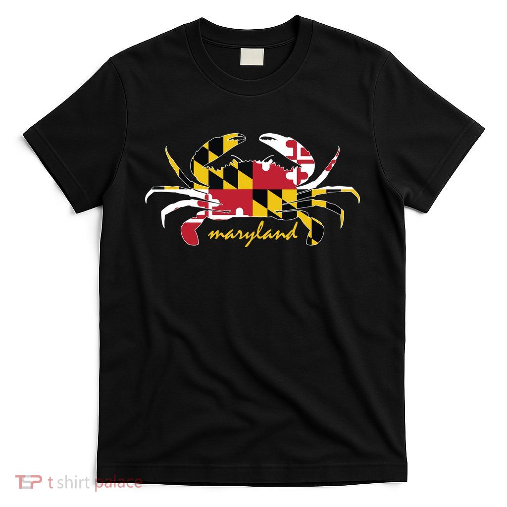 Maryland Crab Cute State Pride Flag T-Shirt
