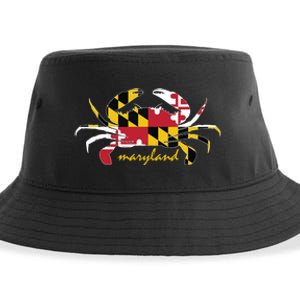 Maryland Crab Cute State Pride Flag Sustainable Bucket Hat