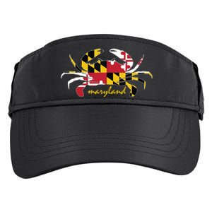 Maryland Crab Cute State Pride Flag Adult Drive Performance Visor