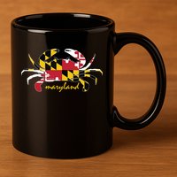 Maryland Crab Cute State Pride Flag 11oz C Handle Ceramic Mug