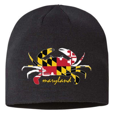 Maryland Crab Cute State Pride Flag Sustainable Beanie