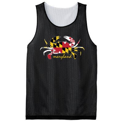 Maryland Crab Cute State Pride Flag Mesh Reversible Basketball Jersey Tank