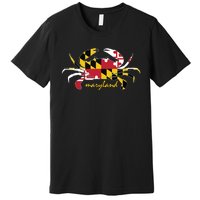 Maryland Crab Cute State Pride Flag Premium T-Shirt