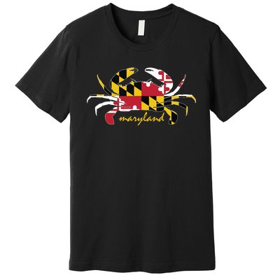 Maryland Crab Cute State Pride Flag Premium T-Shirt