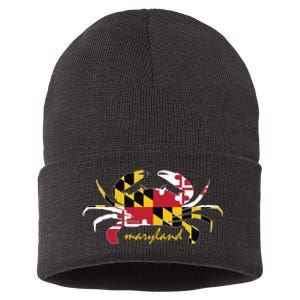 Maryland Crab Cute State Pride Flag Sustainable Knit Beanie