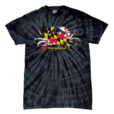 Maryland Crab Cute State Pride Flag Tie-Dye T-Shirt