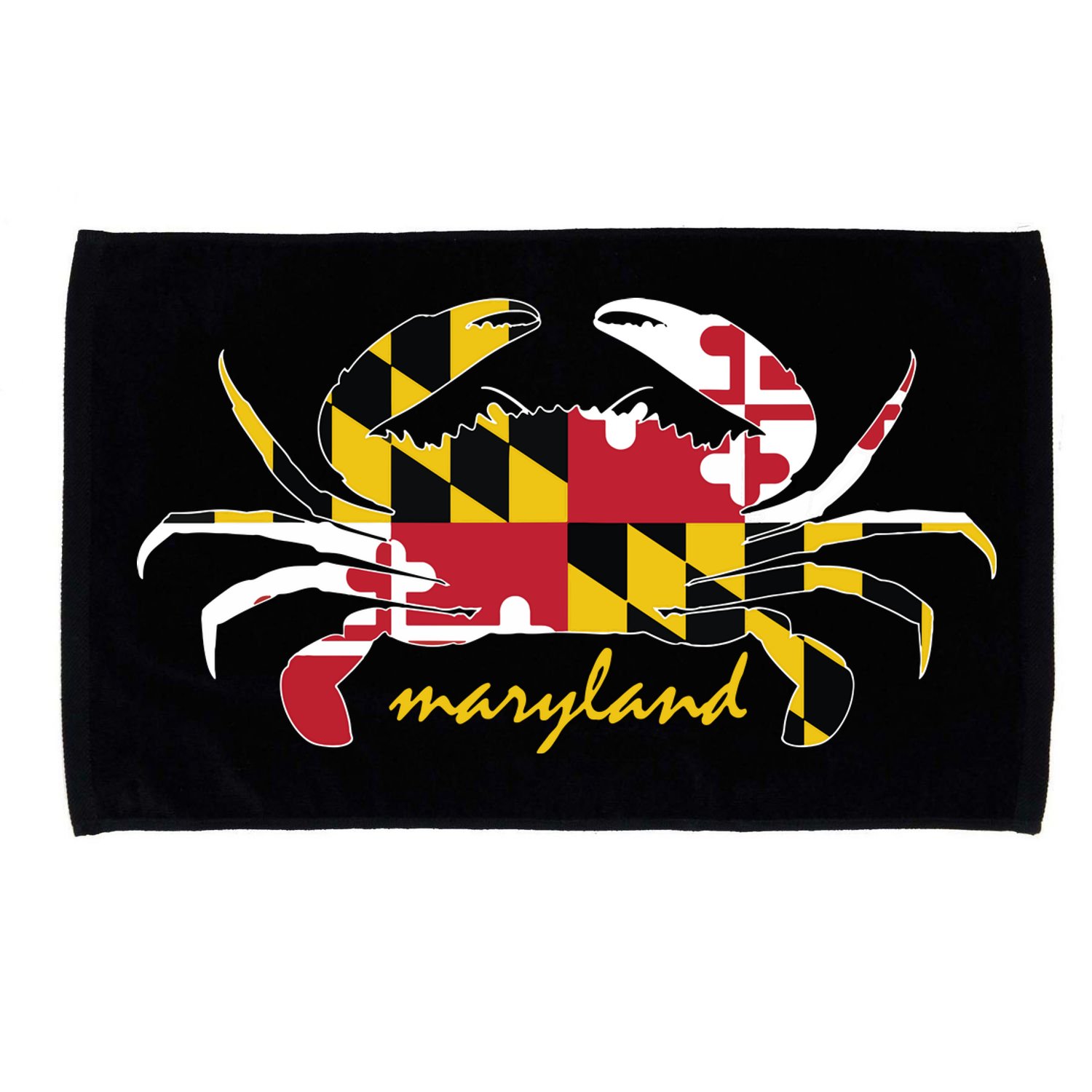 Maryland Crab Cute State Pride Flag Microfiber Hand Towel