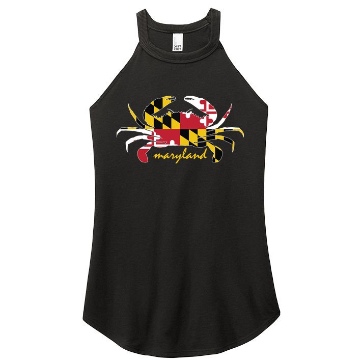 Maryland Crab Cute State Pride Flag Women's Perfect Tri Rocker Tank