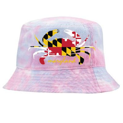 Maryland Crab Cute State Pride Flag Tie-Dyed Bucket Hat