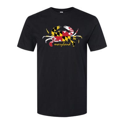 Maryland Crab Cute State Pride Flag Softstyle CVC T-Shirt