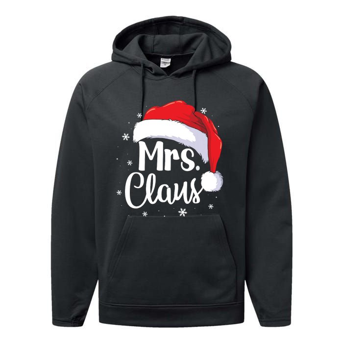 Mrs Claus Christmas Couples Matching His And Her Pajama Performance Fleece Hoodie