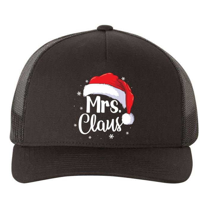 Mrs Claus Christmas Couples Matching His And Her Pajama Yupoong Adult 5-Panel Trucker Hat