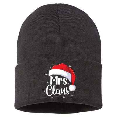 Mrs Claus Christmas Couples Matching His And Her Pajama Sustainable Knit Beanie