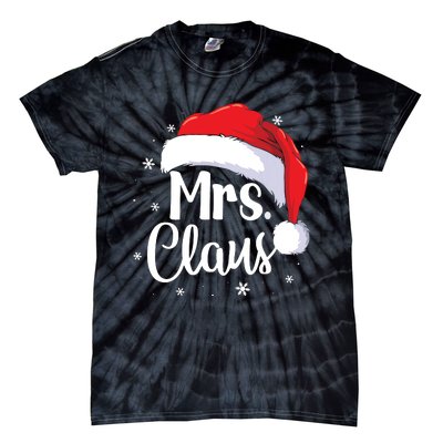 Mrs Claus Christmas Couples Matching His And Her Pajama Tie-Dye T-Shirt