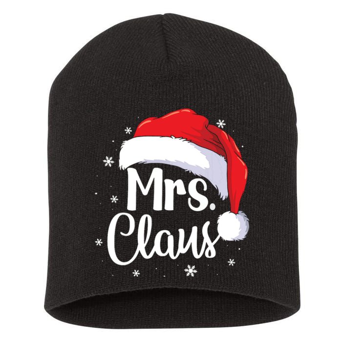 Mrs Claus Christmas Couples Matching His And Her Pajama Short Acrylic Beanie