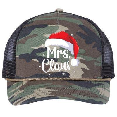 Mrs Claus Christmas Couples Matching His And Her Pajama Retro Rope Trucker Hat Cap