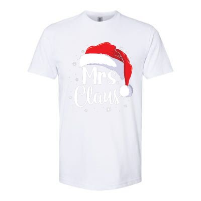 Mrs Claus Christmas Couples Matching His And Her Pajama Softstyle® CVC T-Shirt