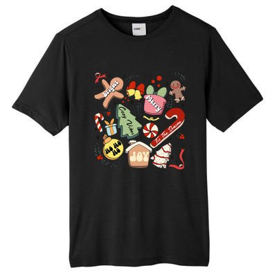 Merry Christmas Candy Cakes Gingerbread Cozy Vibes Tall Fusion ChromaSoft Performance T-Shirt