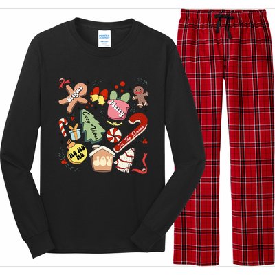 Merry Christmas Candy Cakes Gingerbread Cozy Vibes Long Sleeve Pajama Set