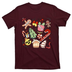 Merry Christmas Candy Cakes Gingerbread Cozy Vibes T-Shirt