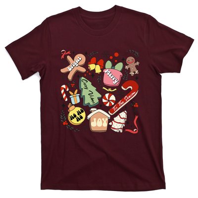 Merry Christmas Candy Cakes Gingerbread Cozy Vibes T-Shirt