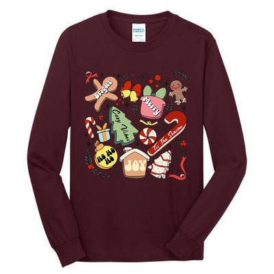 Merry Christmas Candy Cakes Gingerbread Cozy Vibes Tall Long Sleeve T-Shirt