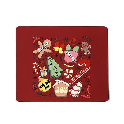 Merry Christmas Candy Cakes Gingerbread Cozy Vibes Mousepad