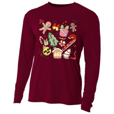 Merry Christmas Candy Cakes Gingerbread Cozy Vibes Cooling Performance Long Sleeve Crew