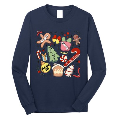 Merry Christmas Candy Cakes Gingerbread Cozy Vibes Long Sleeve Shirt