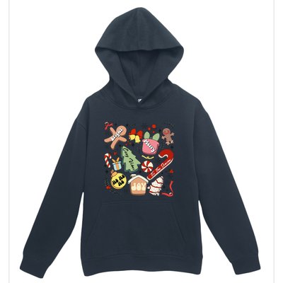 Merry Christmas Candy Cakes Gingerbread Cozy Vibes Urban Pullover Hoodie