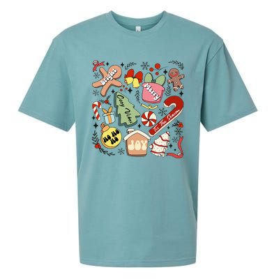 Merry Christmas Candy Cakes Gingerbread Cozy Vibes Sueded Cloud Jersey T-Shirt