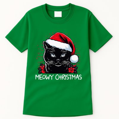 Merry Christmas Celebration Happy Xmas Christmas Black Cat Tall T-Shirt