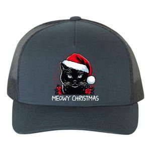 Merry Christmas Celebration Happy Xmas Christmas Black Cat Yupoong Adult 5-Panel Trucker Hat