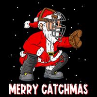 Merry Catchmas Christmas Santa Claus Baseball Catcher Xmas Gift Impact Tech Backpack