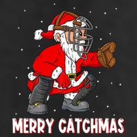 Merry Catchmas Christmas Santa Claus Baseball Catcher Xmas Gift Beanie