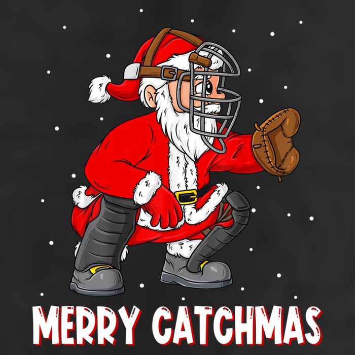 Merry Catchmas Christmas Santa Claus Baseball Catcher Xmas Gift Beanie