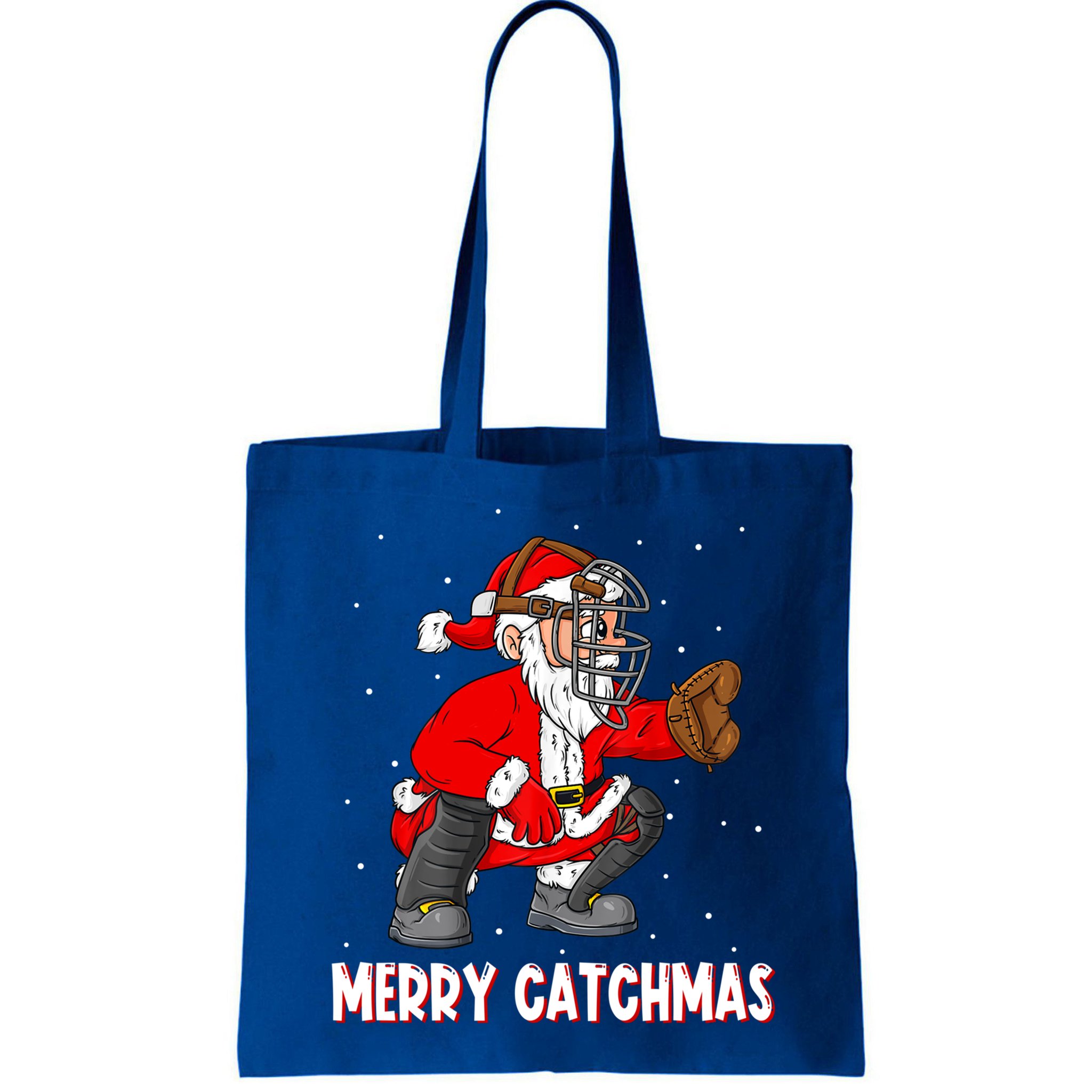 Merry Catchmas Christmas Santa Claus Baseball Catcher Xmas Gift Bag