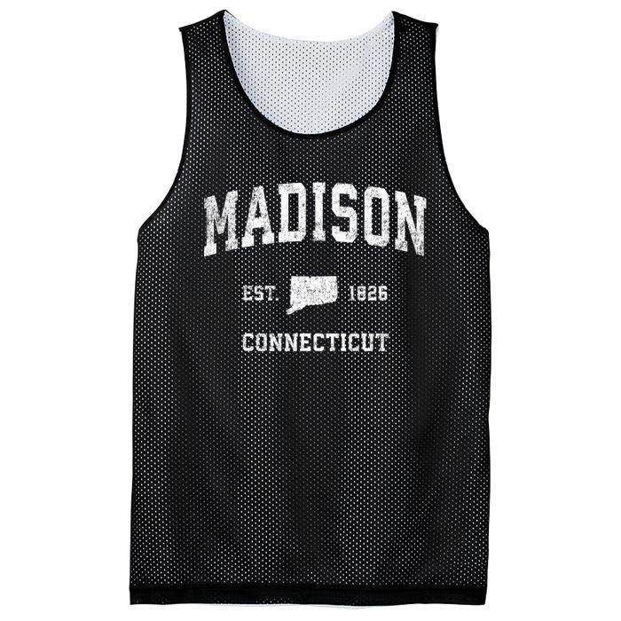 Madison Connecticut Ct Vintage Athletic Sports Mesh Reversible Basketball Jersey Tank