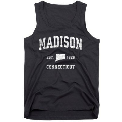 Madison Connecticut Ct Vintage Athletic Sports Tank Top