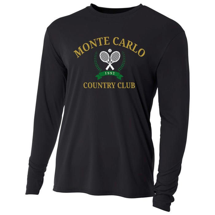 Monte Carlo Country Club Vintage Tennis Aesthetic Cooling Performance Long Sleeve Crew