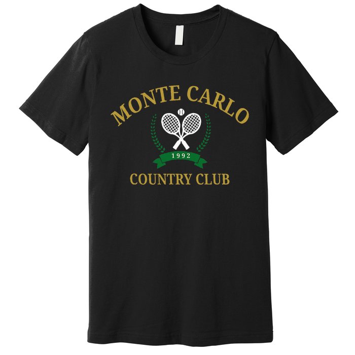 Monte Carlo Country Club Vintage Tennis Aesthetic Premium T-Shirt