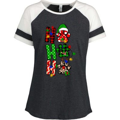 Merry Christmas Celebration Dog Owners Ho Ho Ho Meaningful Gift Enza Ladies Jersey Colorblock Tee