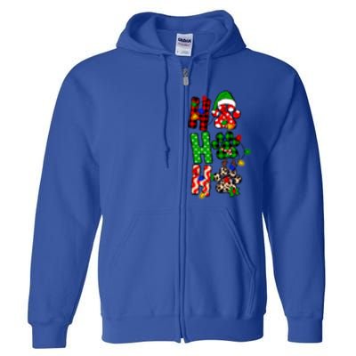 Merry Christmas Celebration Dog Owners Ho Ho Ho Meaningful Gift Full Zip Hoodie